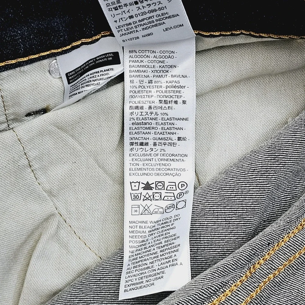 NEW Levis Mens 48W 31L Athletic Taper Jeans Denim‎ Blue Flex